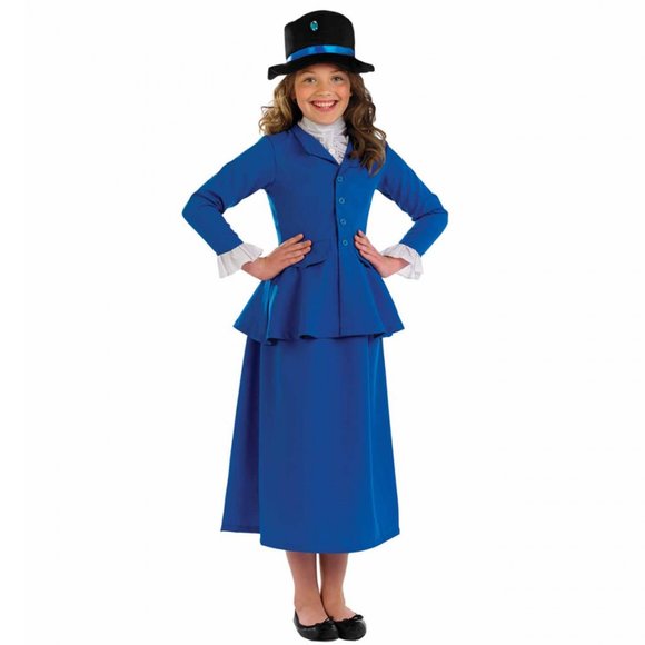 NEW CHILDREN'S MORPH COSTUMES x FUN SHACK MAGIC VICTORIAN ENGLISH NANNY COSTUME - Picture 2 of 6